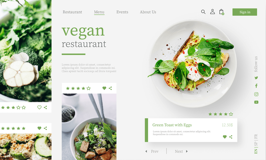Diseño web para restaurants